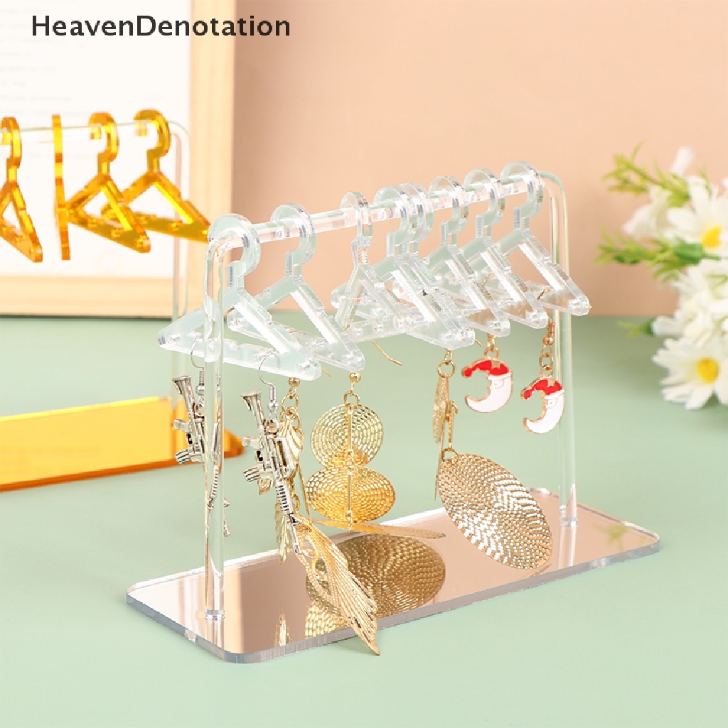 [HeavenDenotation] Kreatif Pribadi Gantungan Baju Bentuk Akrilik Anting Holders Tabletop Jewelry Display Organizers HDV