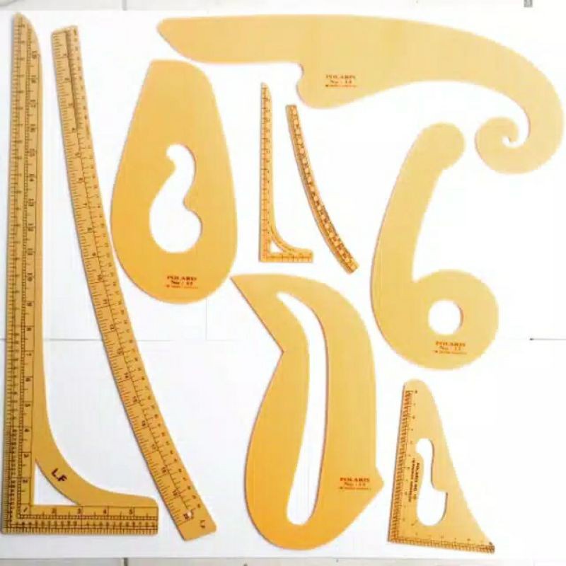 

Terlaris ✨ -Paket Penggaris polaris pola jahit per set isi 9 pcs cocok untuk belajar membuat pola apapun!!- 2.2.23