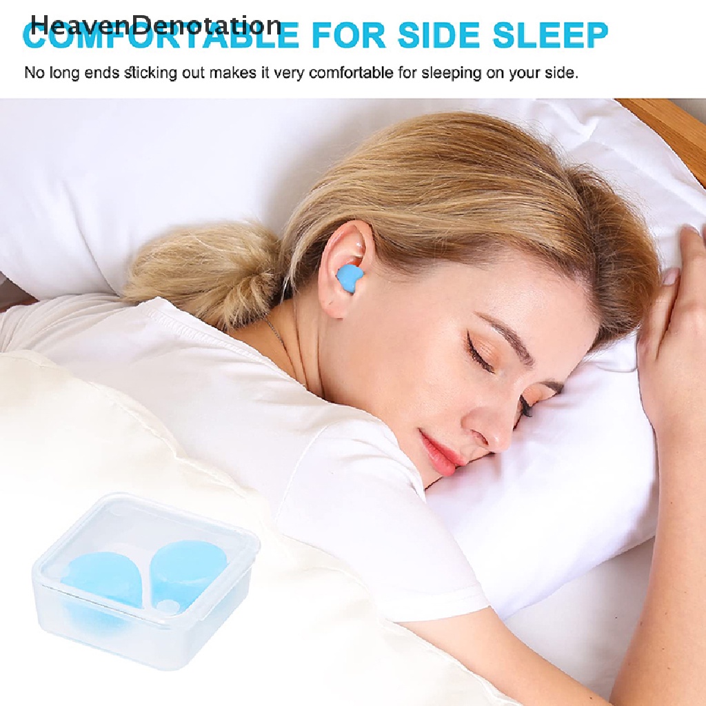 [HeavenDenotation] 8pcs Silikon Ear Plugs Noise Reduction Sleep Anti Peredam Suara Insulatizo HDV