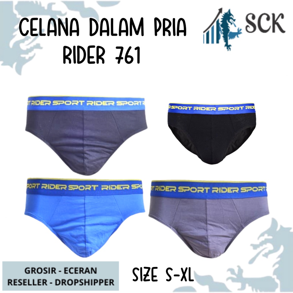 [ISI 3] Celana Dalam Pria RIDER 761 Sport Man Aneka Warna / CD R761 / Pakaian Dalam Laki-Laki - sckmenwear GROSIR