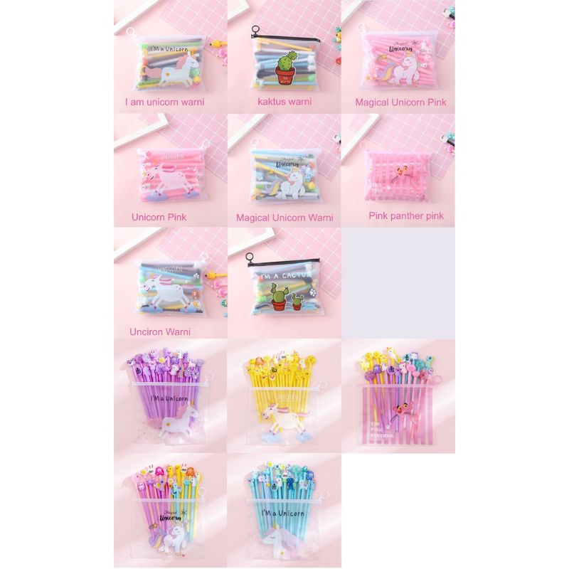 

Terlaris ✨ -Harga untuk sarung pena + 20 pena.Ukuran: 21x17cm Motif pena random. pena cair dengan kepala 0.5mm- 2.2.23
