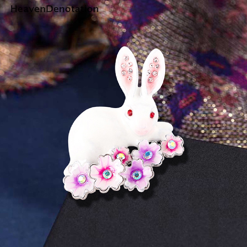 [HeavenDenotation] Enamel Lucu Bunga Sakura Dicat Kelinci Bros Unisex Hewan Pesta Pin HDV