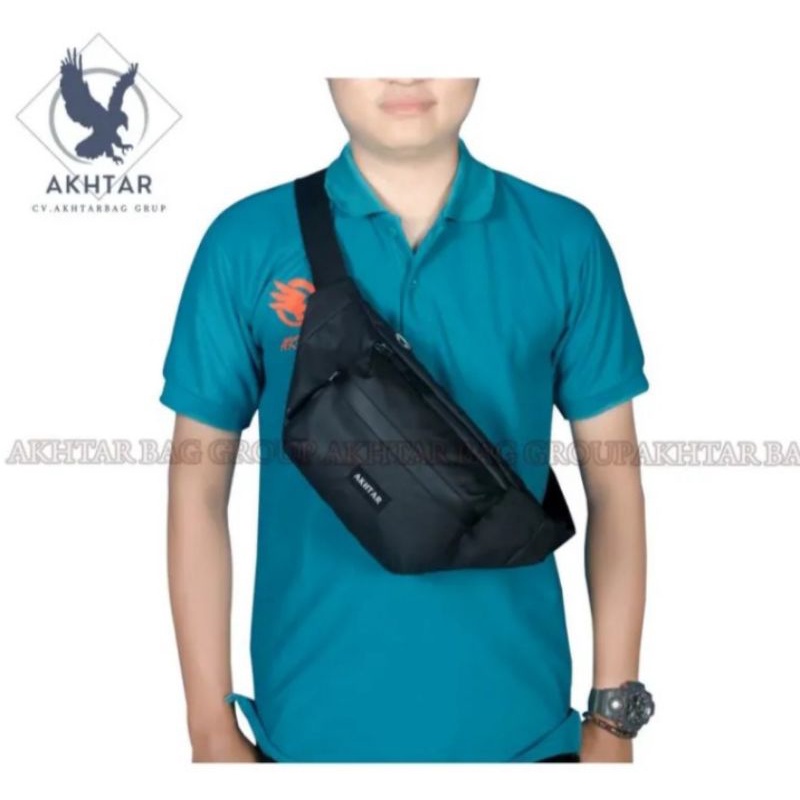 tas pinggang waistbag pria waterproof zigger