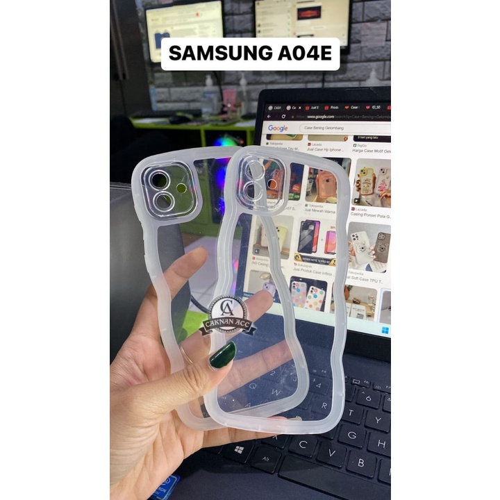 Casing Gelombang ( SAMSUNG A04E ) Softcase Wave Curly Bening Terbaru 2023 - CAKNAN ACC