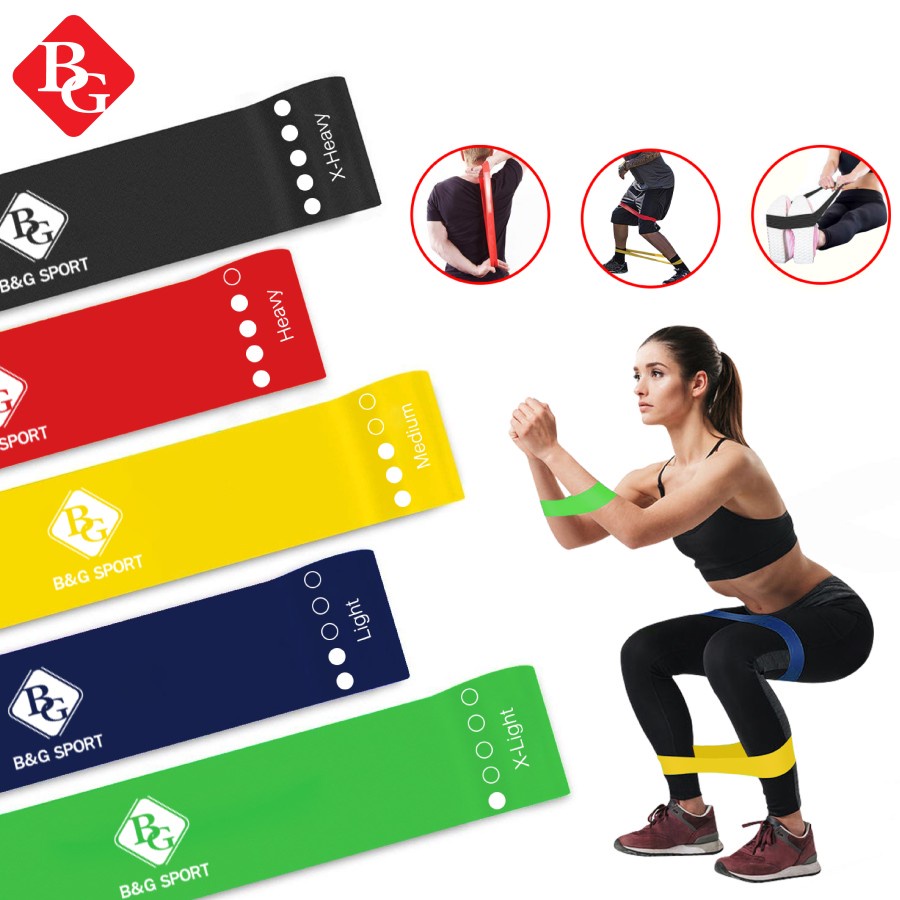 RESISTANCE LOOP BAND 5in1 KARET ELASTIS TALI YOGA GYM FITNESS BODY