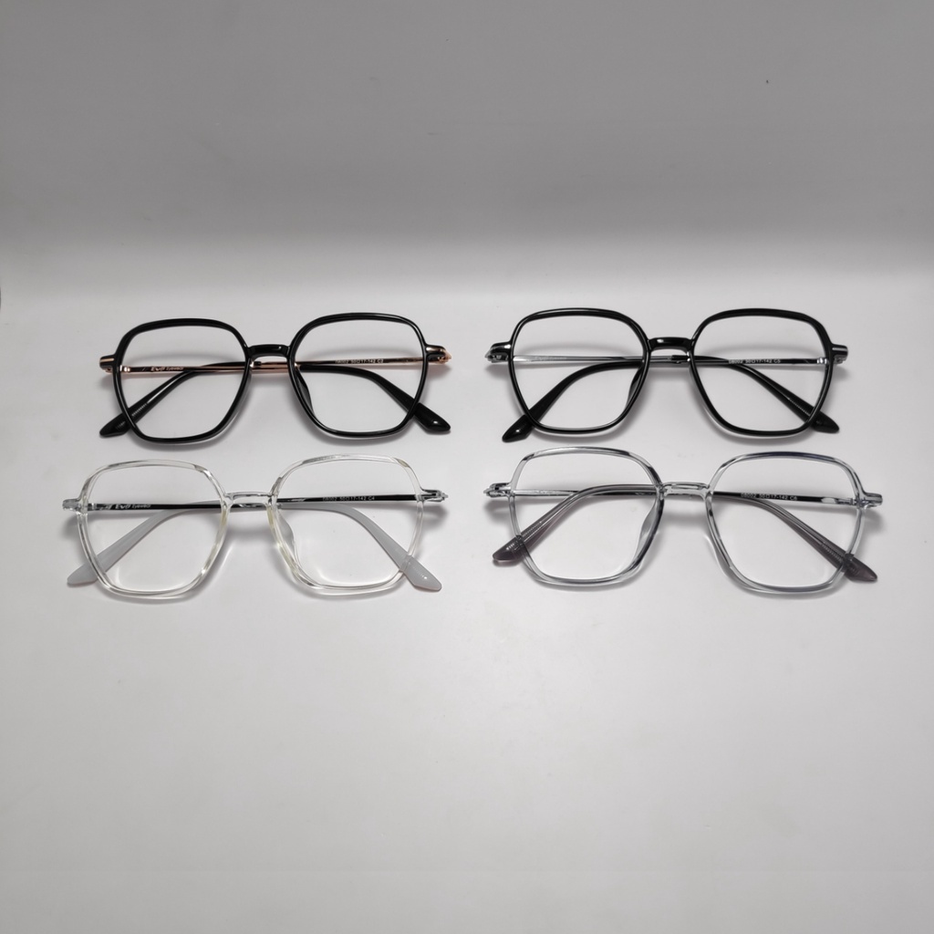 Kacamata 08002 Lensa ANTI BLUERAY BLUECROMIC  Kacamata Murah Anti Radiasi Kaca Mata Minus Wanita Pria / Eyeglass / BS