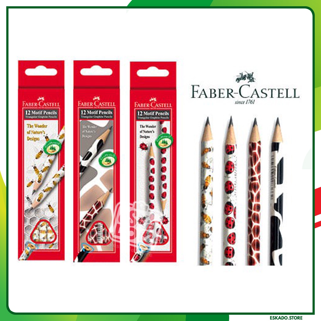 Pensil FaberCastel Tringular 2B Motif