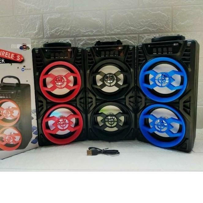 ➤ Speaker spiker wireless bluetooth portable Y801H - YD 801 H plus mic ✱