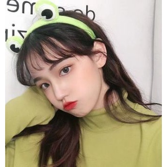 headband bando mata katak kodok frog lucu bando kain handuk cuci muka facial