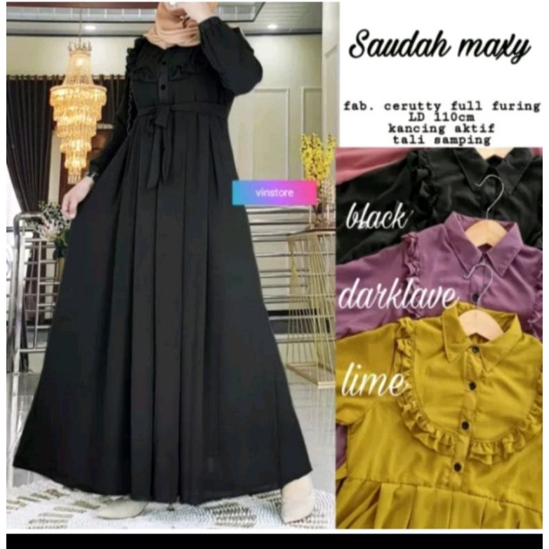 GAMIS//SAUDAH MAXY//GAMIS BAHAN CRINGKLE AIR FLOW #GAMIS #KEKINIAN