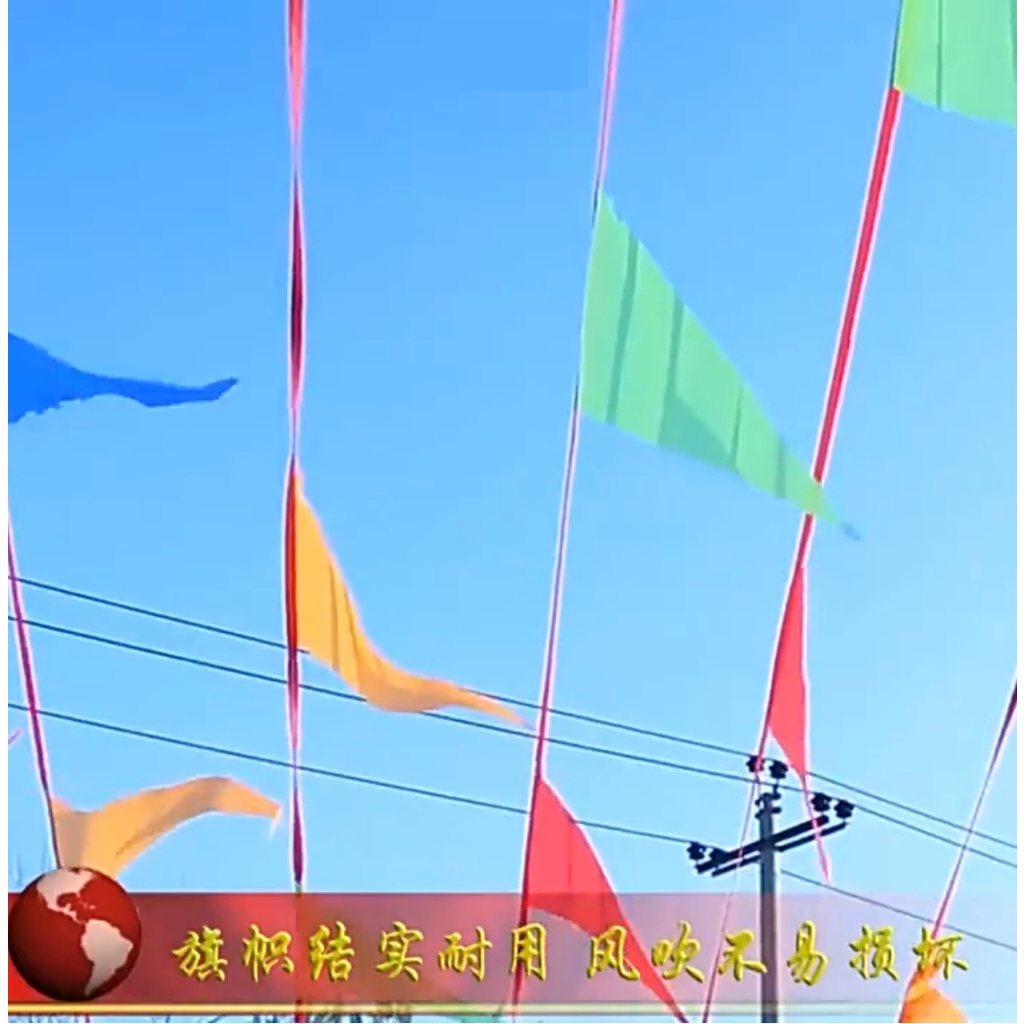 150Pcs Bendera Segitiga Warna Warni 80 Meter Kain Hias Festival Dekorasi Acara Zig Zag