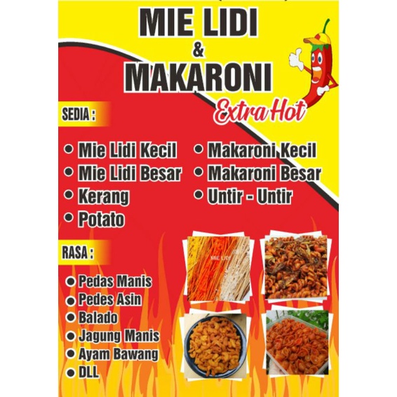 

mie lidi pedas dengan banyak varian rasa