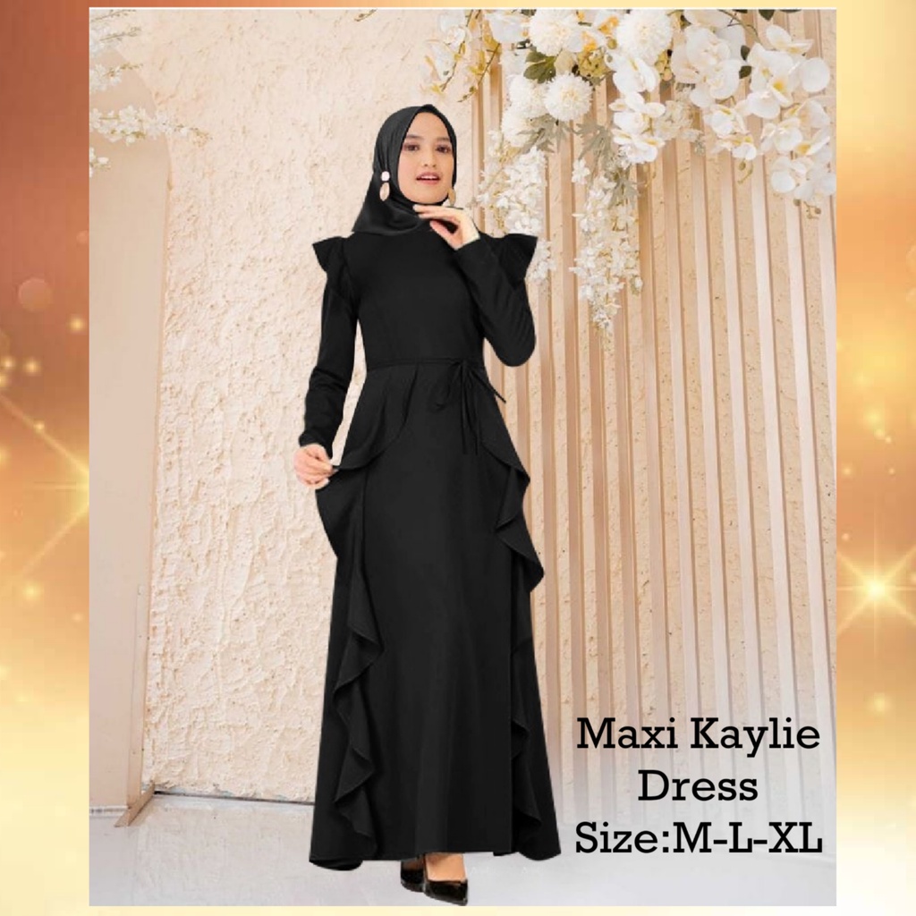 Gamis Wanita Busui Tren Kekinian Model Kerutan/Maxi Kaylie Dress 3 Size M-L-XL Matt Moscrepe