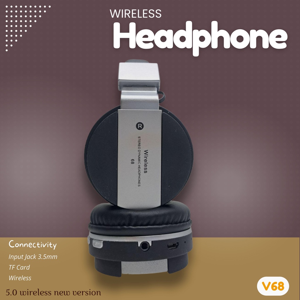 JBL V68 Wireless Headphone Stereo V68 Hi-Res Hanfsfree Bluetooth Headphone Bluetooth Stereo FOLDING