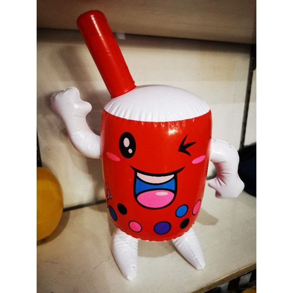 mainan balon drink boba gelas minuman angin air tinju boneka