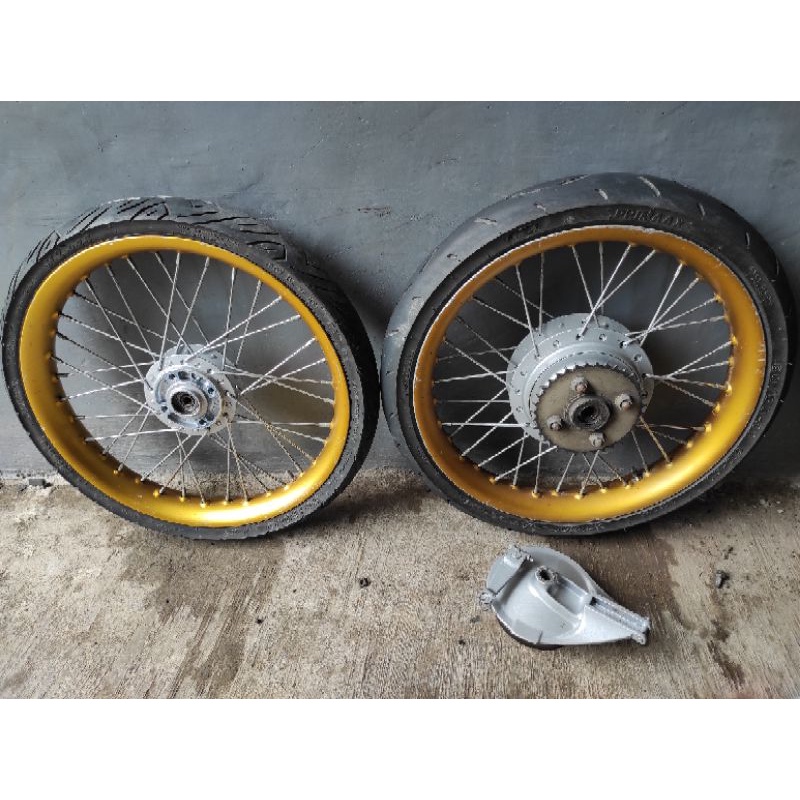 Velg depan set tromol original supra125 pnp cb gl mp tiger