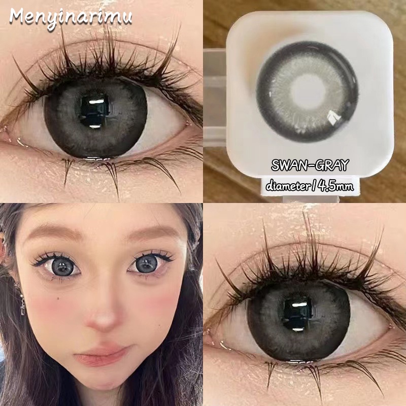 Menyinarimu Lensa Kontak soflen soflens 1Pasang Big eye Contact lens Brown Warna Diameter 14.5mm softlens softlense softlens