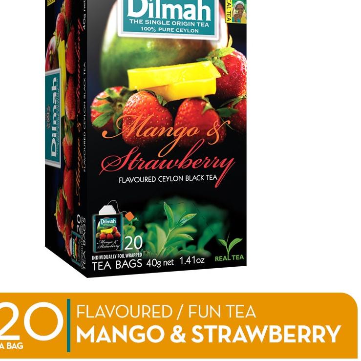 

☼ Dilmah Mango & Strawberry Tea - Teh Celup [Kemasan Foil Envelope 20s] ➣