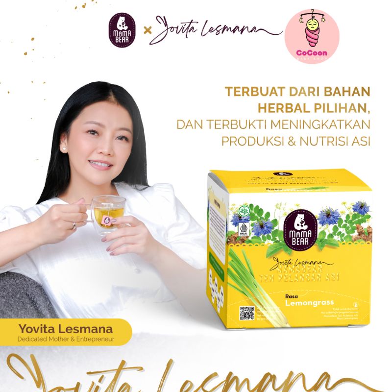 Minuman Teh Pelancar Asi Herbal Mama Bear Mamabear Lemongrass Sere