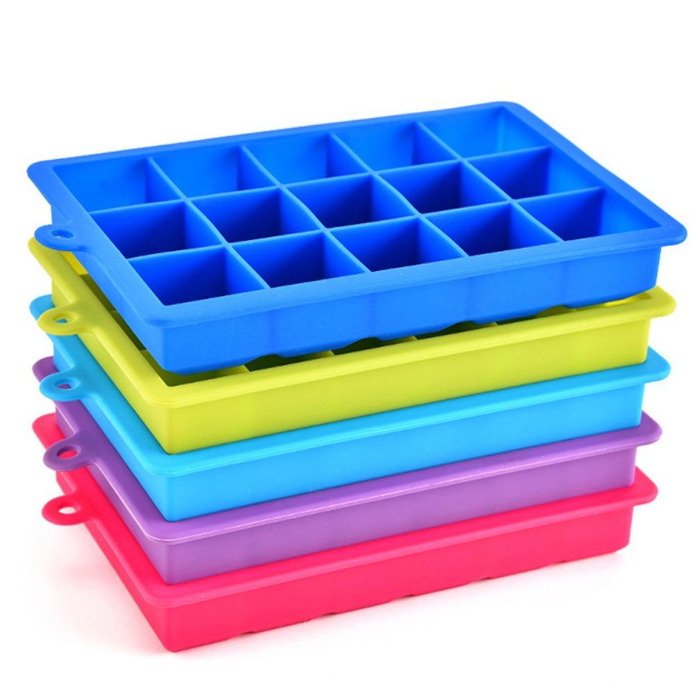 Solighter Ice Cube Maker Bar Silikon Dengan Tutup Kotak Es