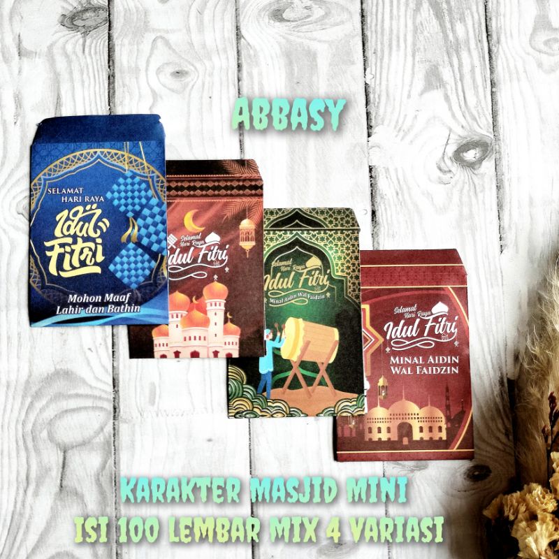 

Amplop ampau lebaran Hvs Masjid uk Mini (Isi 100 lembar)