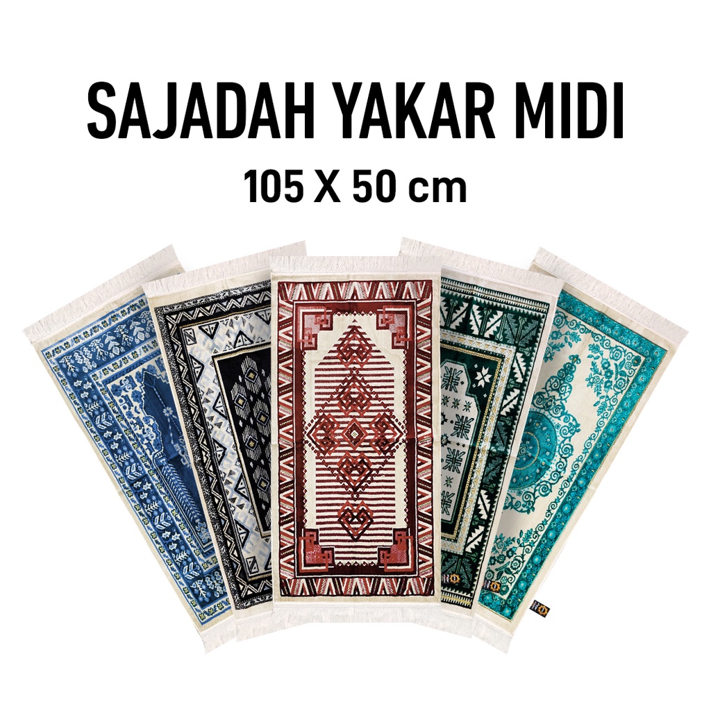 Sajadah Bulu Halus Tebal YAKAR MIDI Ukuran 50 x 105 cm Sajadah Ukuran Besar sajadah beludru halus sajadah yakar midi bludru turki sajadah turkey ukuran dewasa sejadah bludru tebal halussajadah jumbo sajadah bulu tebal besar sajadah ukuran sedang premium