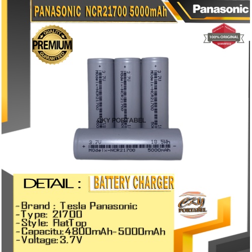 PANASONIC NCR 21700 5000mAh TESLA REAL CAPACITY 3,7V BATTERY RECHARGE