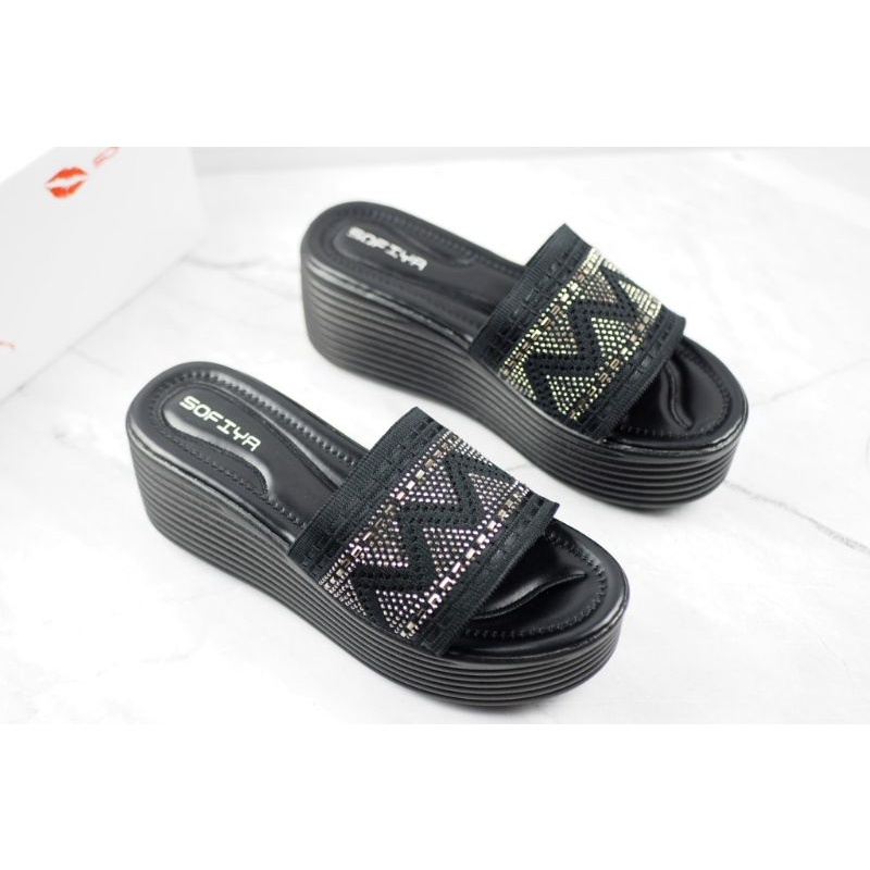 SANDAL WEDGES WANITA IMPOR SOFIYA 7988-10