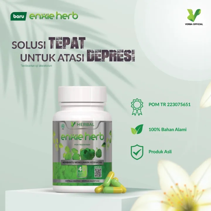 Enxieherb - Obat Anti Depresan - Obat Kesehatan Herbal - Antidepresan - Obat Insomnia - Obat Kecemas
