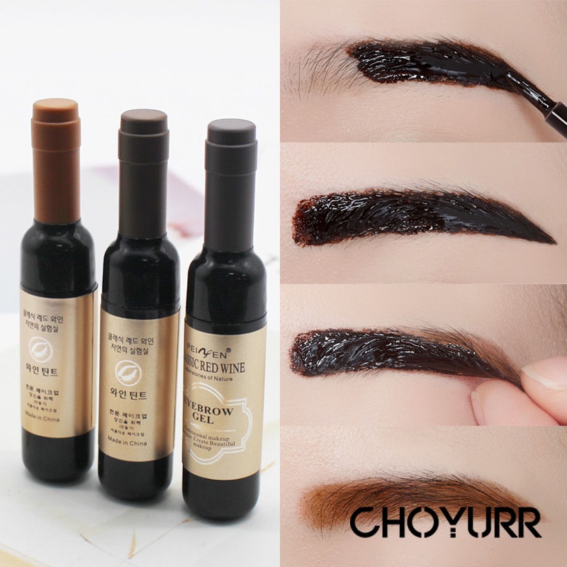 【COD】Eyebrow Tattoo Tint Alis Gel Wine Krim Alis Eye Brow  Tahan Air Tahan Lama Easy To Use Makeup Tools Murah Import-CH