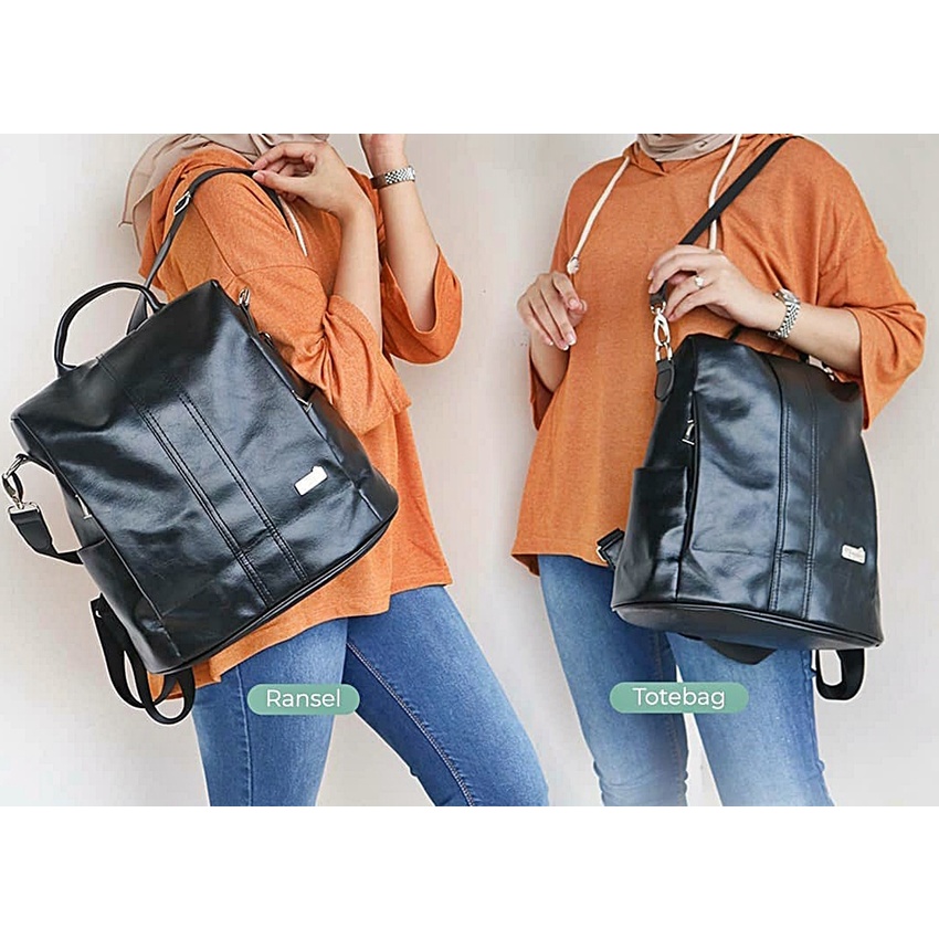 Rumah Warna Tas Ransel Tas Netbook/Tablet Size 27 x 13 x 35 cm Sawa Hitam