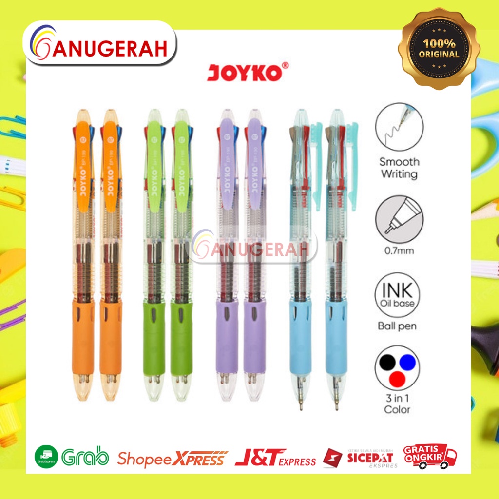 

JOYKO BP-199 BOLP 3 WARNA BOLP GEL (PCS)
