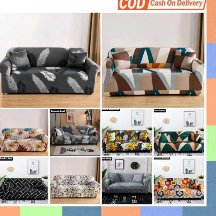 ✬ COVER SOFA ELASTIS 1 2 3 4 SEATER  SARUNG SOFA KURSI TAMU STRECH ELASTIS SARUNG KURSI SOFA TAMU ➣
