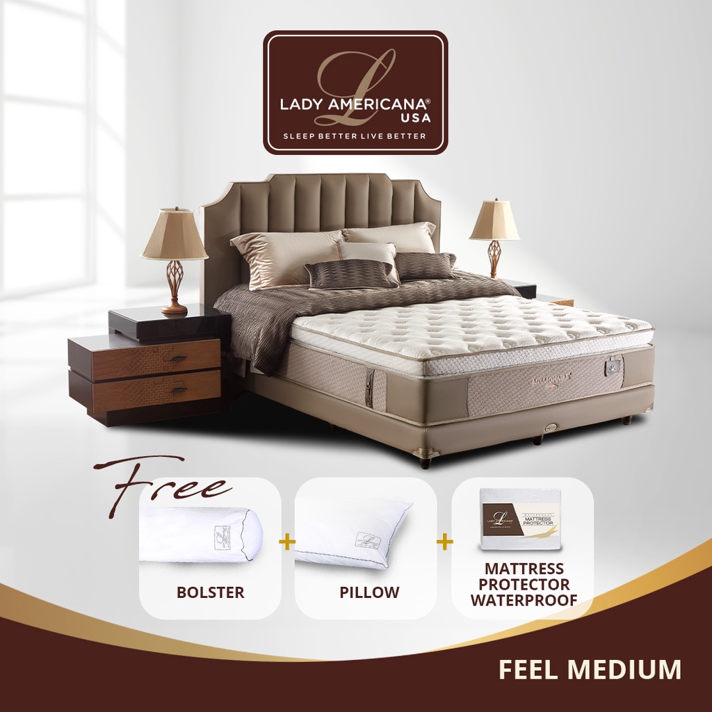 Kasur Springbed Lady Americana Millionaire ( Full Set Vermont)