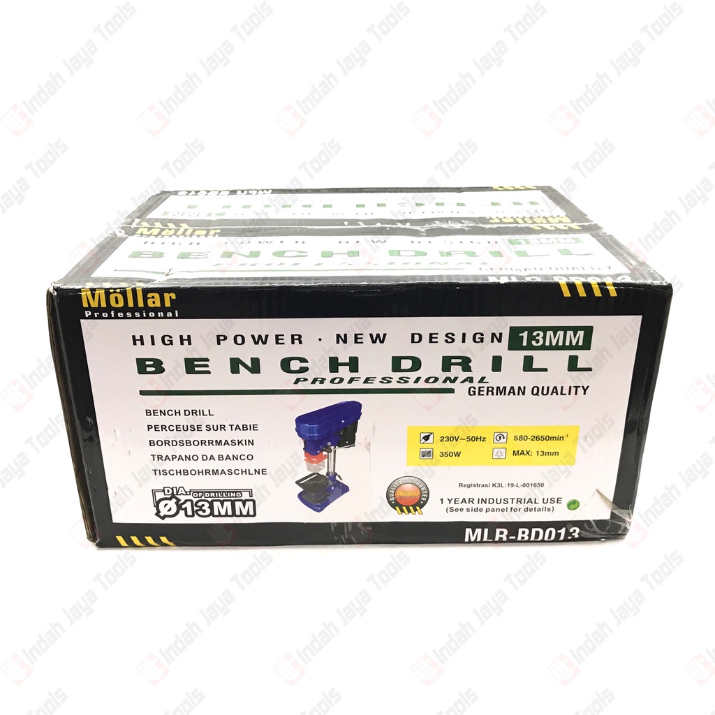 MOLLAR BD013 Mesin Bor Duduk 13 mm 350 Watt - Bench Drill