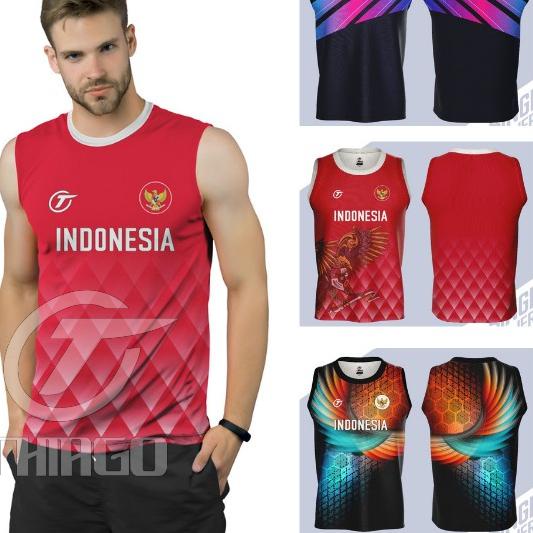 BISA COD Baju Basket Pria Kaos jersey singlet baju basket badminton voli futsal sepak bola pakaian o