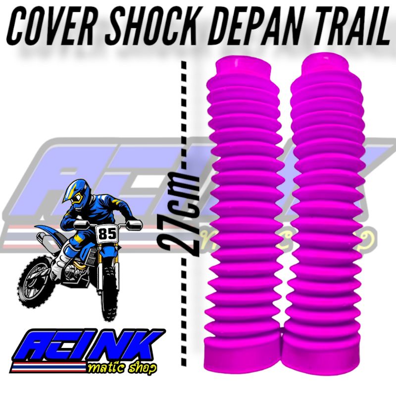 Karet shock depan universal cover as shock trail ( Harga sepasang ) panjang 27cm