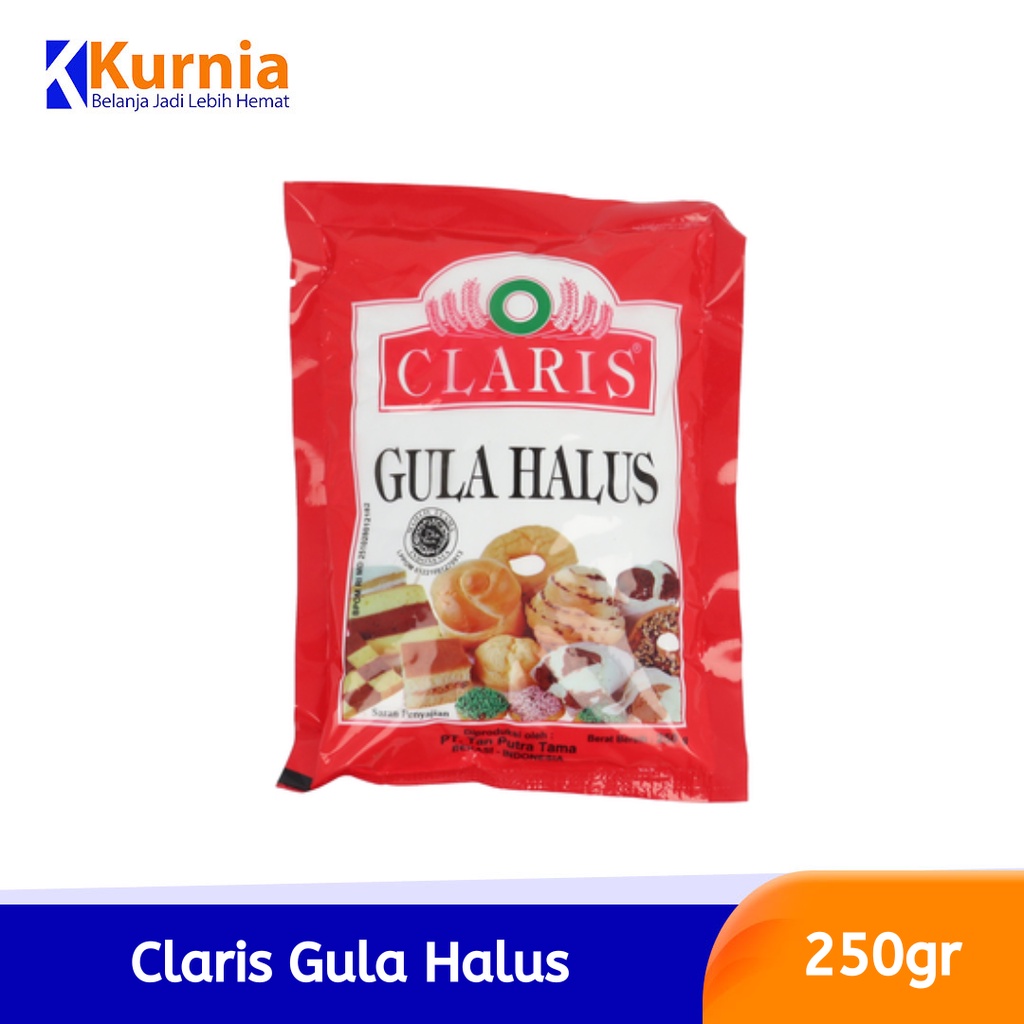 

Claris Gula Halus / Gula Tabur Donat 250gr