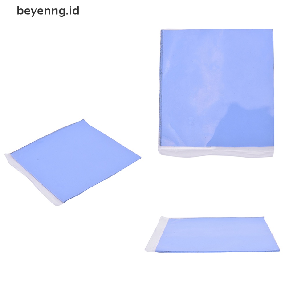 Beyen Biru GPU CPU Heatsink Pendingin Thermal Conductive Silicone Pad 100mmx100mmx1.5mm ID