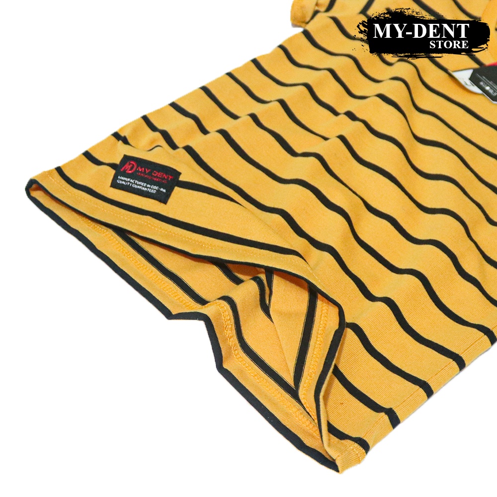 Mydent Kaos Anak Laki Laki Distro Motif Salur Stripe Umur 1-7 Tahun Colour