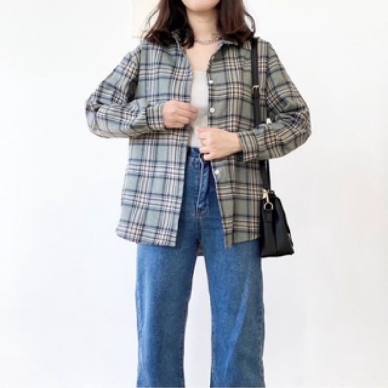 Angelyapbunny Meryl Flanel Shirt Fit L