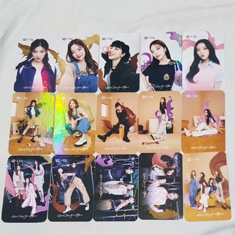 ITZY X ULTRA MILK PHOTOCARD GRUP YEJI LIA RYUJIN CHAERYEONG YUNA