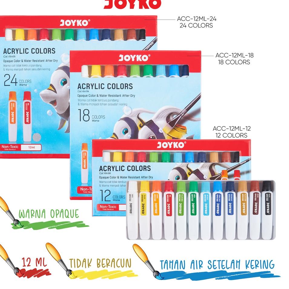 

Update Meriah Cat Akrilik Acrylic Color Joyko ACC-12ML