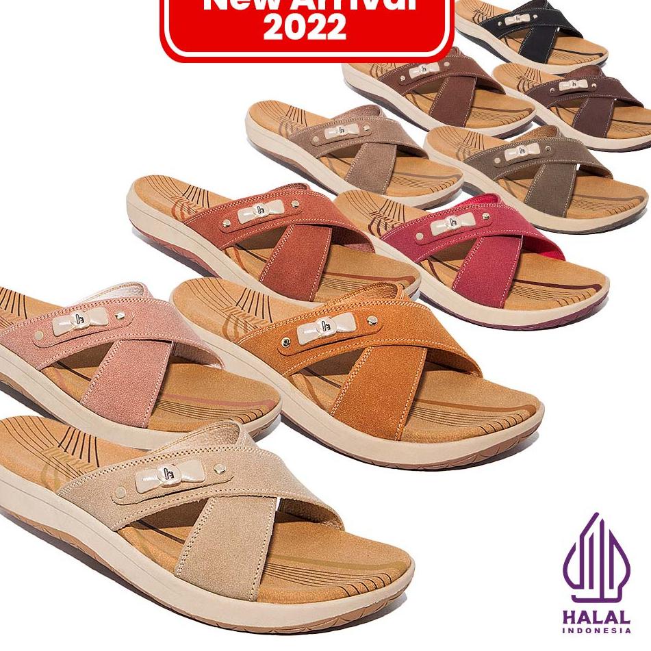 HARGA TERMURAH Homyped Bellia N42 Sandal Wedges Wanita