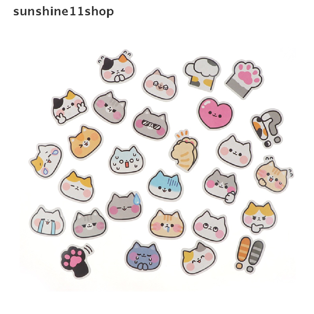 Sho 45Pcs Kucing Lucu Stiker Vinyl Decals Hewan Kitten Sticker Untuk Botol Laptop Komputer Telepon DIY Diary Scrapbooking Dekorasi N