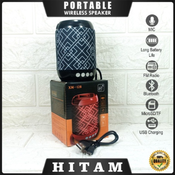 Promo Speaker Portable Bluetooth ERRLY XM-128 Plug-in Phone Stand Dual Hp - Hitam Diskon
