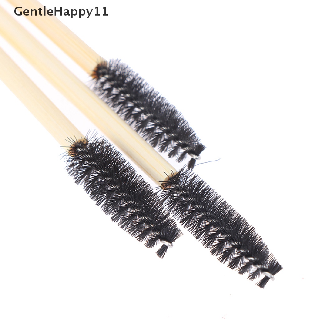 Gentlehappy 50Pcs Sikat Bulu Mata Gagang Bambu Brush Makeup eyelash Extension Sikat Alis id