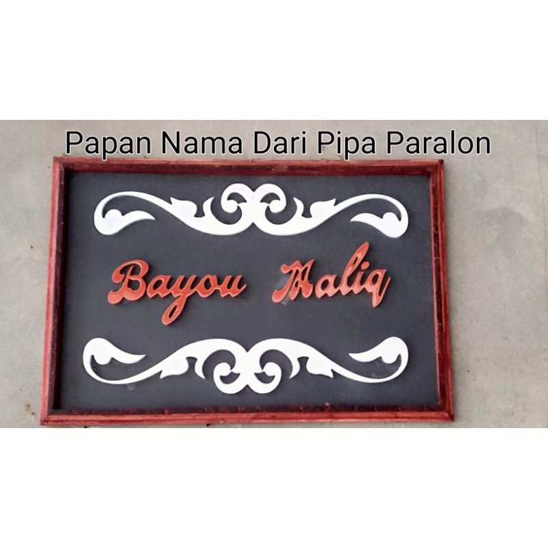 papan nama ukir pipa pvc