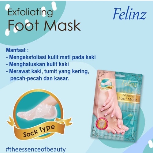 FELINZ EXFOLIATING FOOT MASK - MASKER KAKI FELINZ ORIGINAL BPOM