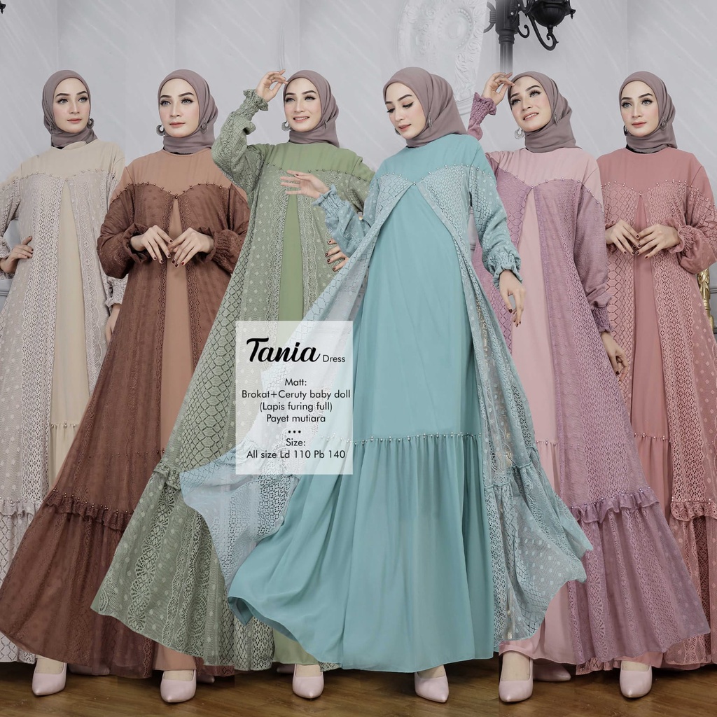 Khadijah Humaira Gamis Longdress Brokat Pesta Tania TERLARIS